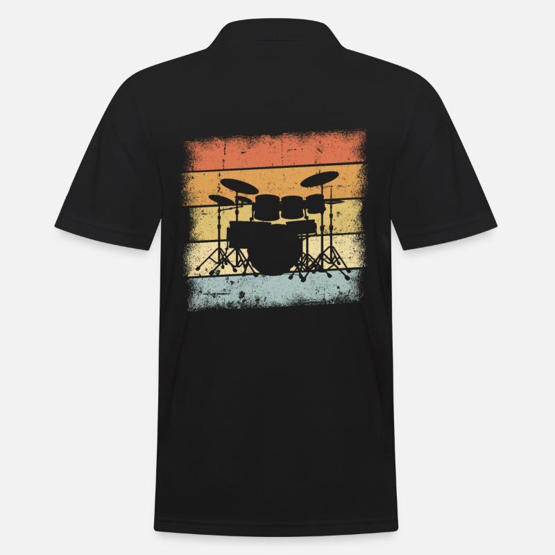Drummer Geschenk - Männer Poloshirt - Schwarz