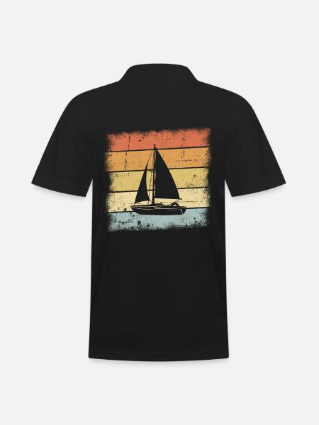 Sailor Retro Sunset - Men's Polo Shirt - black