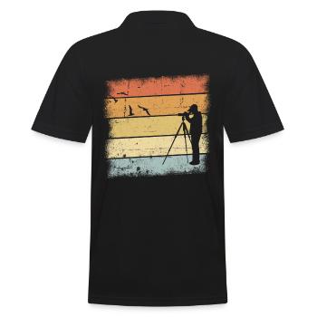 Vogelkundler Geschenk - Männer Poloshirt - Schwarz - Hinten - Kai (181cm)