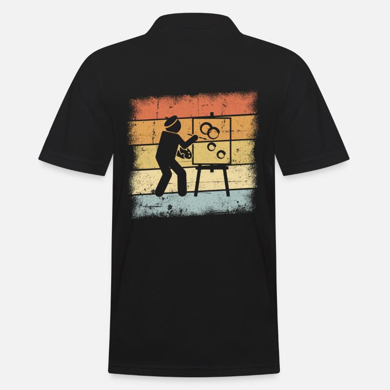 Künstler Geschenk - Männer Poloshirt - Schwarz