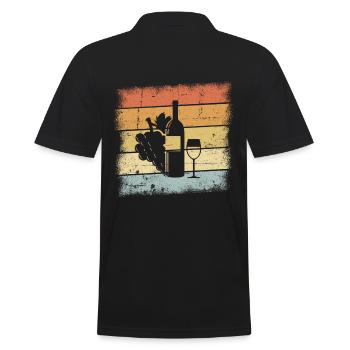 Cadeau amateur de vin - Polo Homme - noir - Dos - Kai (181cm)