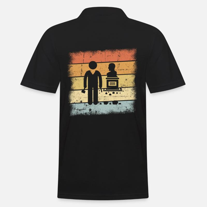Bildhauer Geschenk - Männer Poloshirt - Schwarz