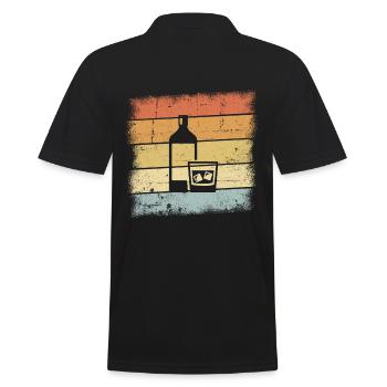Whisky Geschenke - Männer Poloshirt - Schwarz - Hinten - Kai (181cm)