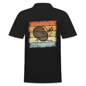 Motif de tricot - Polo Homme - noir - Dos - Kai (181cm)