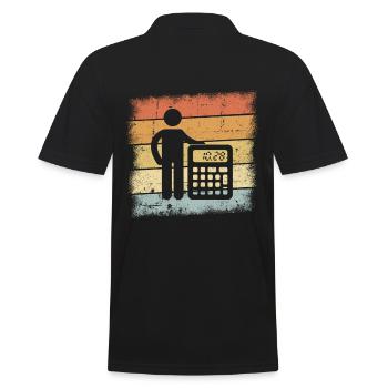 Buchhalter Geschenk - Männer Poloshirt - Schwarz - Hinten - Kai (181cm)