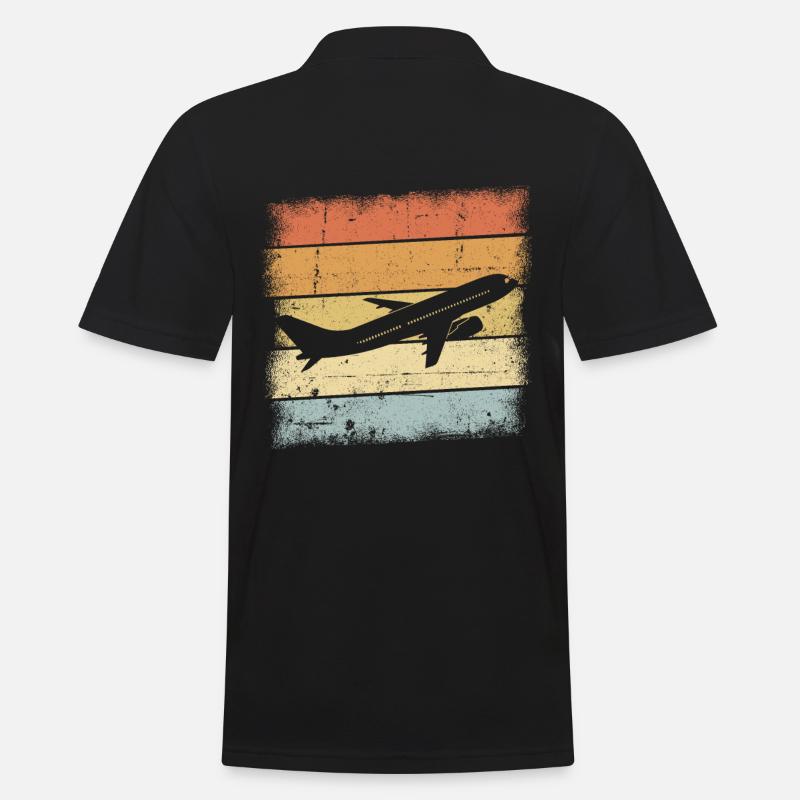 Pilot Geschenk - Männer Poloshirt - Schwarz