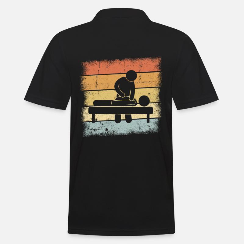 Masseur Geschenk - Männer Poloshirt - Schwarz