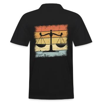Rechtsanwalt Geschenk - Männer Poloshirt - Schwarz - Hinten - Kai (181cm)
