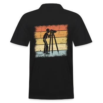 Vermesser Geschenk - Männer Poloshirt - Schwarz - Hinten - Kai (181cm)