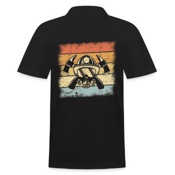 Fire Brigade Gifts - Men's Polo Shirt - black - Back - Kai (181cm)