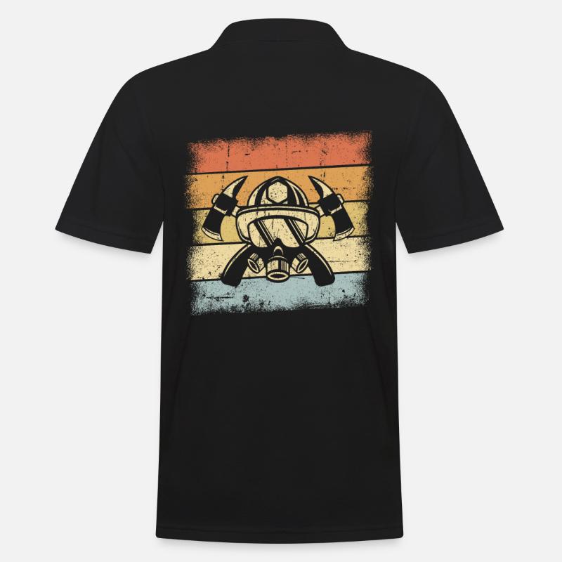 Feuerwehr Geschenke - Männer Poloshirt - Schwarz