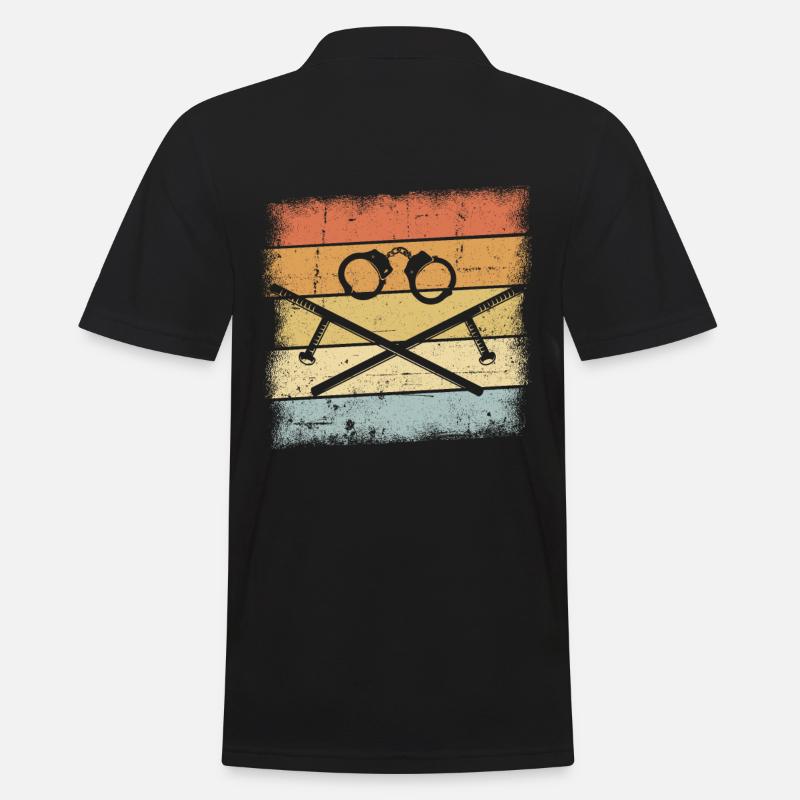 Polizist Geschenk - Männer Poloshirt - Schwarz