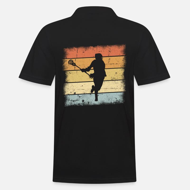 Lacrosse Geschenk - Männer Poloshirt - Schwarz