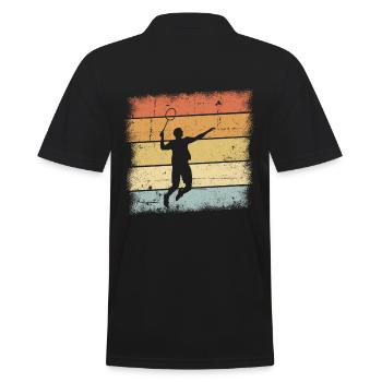 Badminton Rétro - Polo Homme - noir - Dos - Kai (181cm)