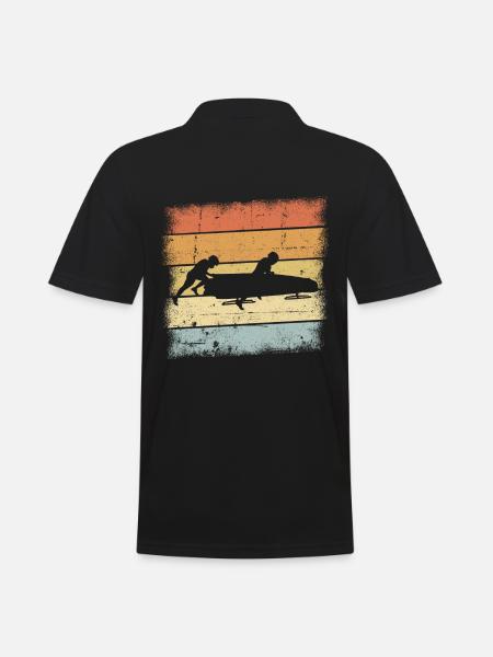 Bob Sled Sunset - Men's Polo Shirt - black