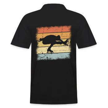 Figure Skating Retro - Men's Polo Shirt - black - Back - Kai (181cm)