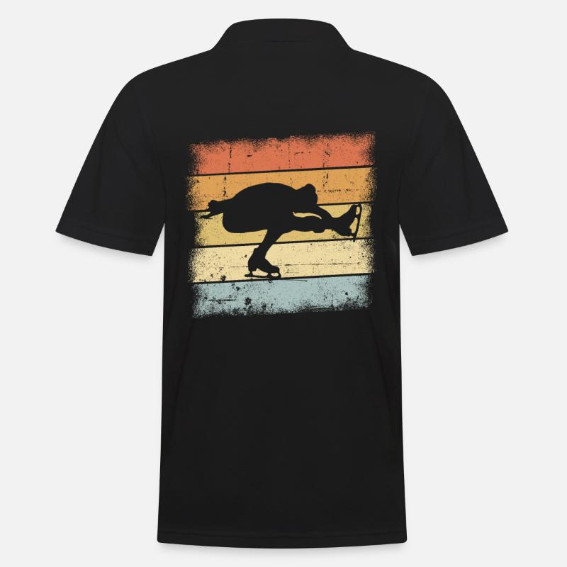 Eiskunstlauf Retro - Männer Poloshirt - Schwarz