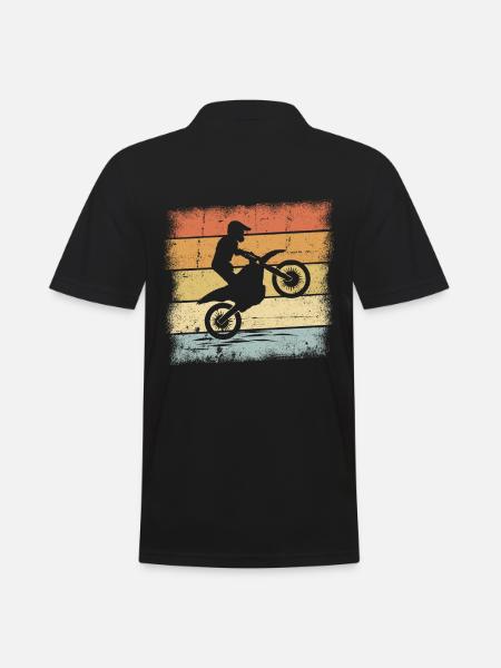 Motorcross Retro - Men's Polo Shirt - black