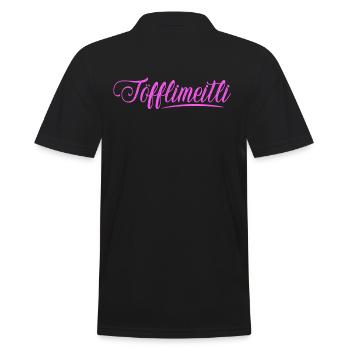 Töfflimeitl - Männer Poloshirt - Schwarz - Hinten - Kai (181cm)