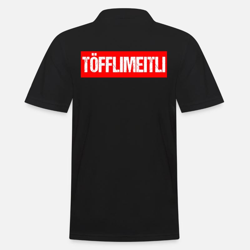 Töfflimeitl - Männer Poloshirt - Schwarz