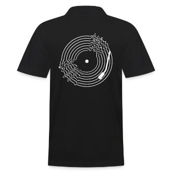 Vinyl Platte Plattenspieler Musik Fan - Männer Poloshirt - Schwarz - Hinten - Kai (181cm)