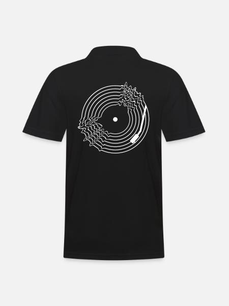 Vinyl Platte Plattenspieler Musik Fan - Männer Poloshirt - Schwarz
