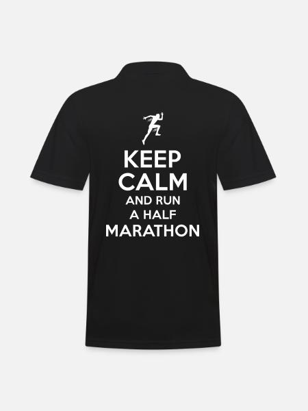 Marathon saying Keep Calm - Men's Polo Shirt - black
