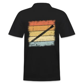 Oboe - Men's Polo Shirt - black - Back - Kai (181cm)