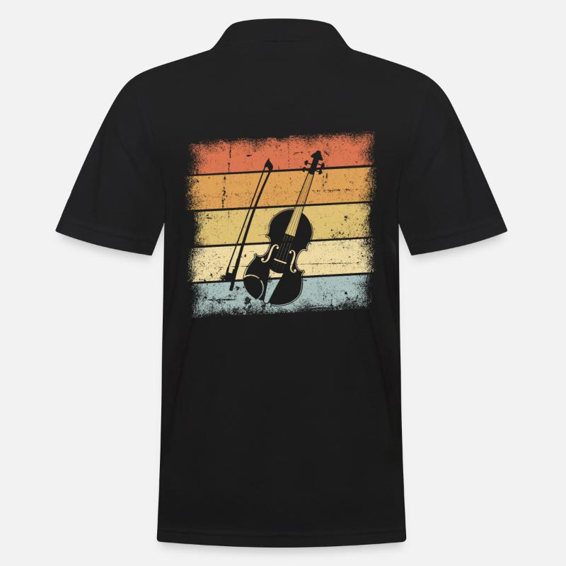 Violine - Männer Poloshirt - Schwarz