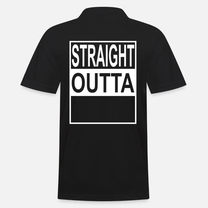 Modèle Straight outta - Polo Homme - noir