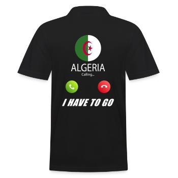 L’Algérie appelle les drapeaux lusiger en disant - Polo Homme - noir - Dos - Kai (181cm)