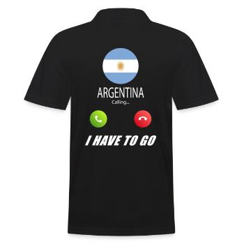 L’Argentine appelle les drapeaux lusiger slogan - Polo Homme - noir - Dos - Kai (181cm)