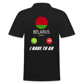 La Biélorussie appelle aux drapeaux Lusiger - Polo Homme - noir - Dos - Kai (181cm)