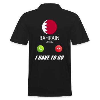 Bahrain ruft an Lusiger Flaggen Spruch - Männer Poloshirt - Schwarz - Hinten - Kai (181cm)