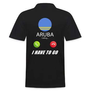 Aruba appelle aux drapeaux Lusiger en disant - Polo Homme - noir - Dos - Kai (181cm)