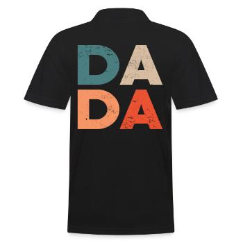 Dad - Männer Poloshirt - Schwarz - Hinten - Kai (181cm)