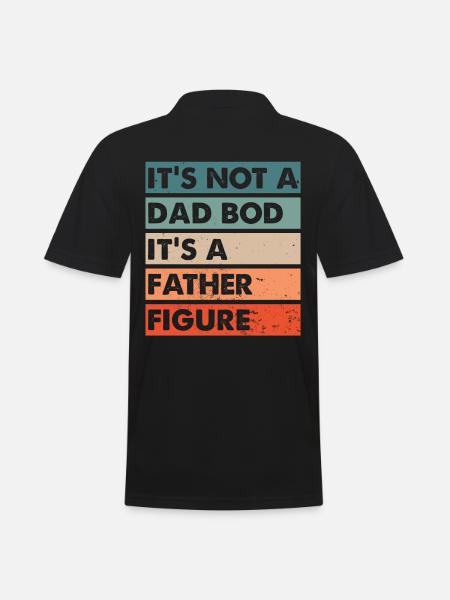 Dad Bod father figure - Männer Poloshirt - Schwarz