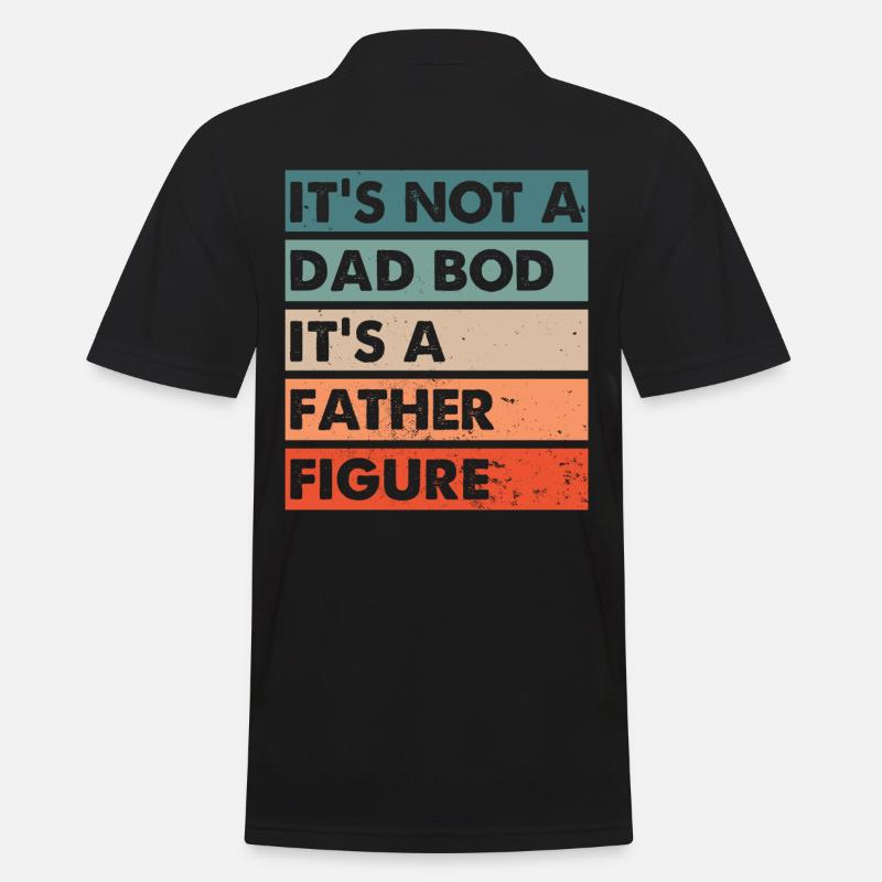 Dad Bod father figure - Men's Polo Shirt - black