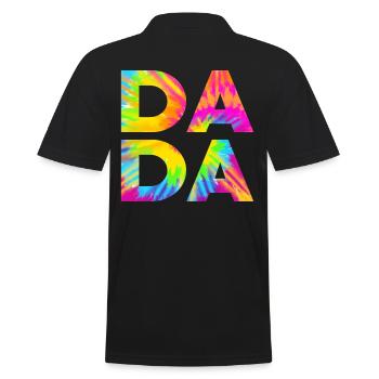 Dad - Männer Poloshirt - Schwarz - Hinten - Kai (181cm)