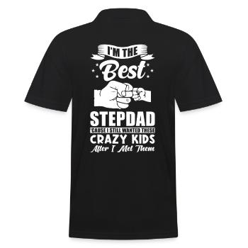 Beau-père meilleur beau-père - Polo Homme - noir - Dos - Kai (181cm)