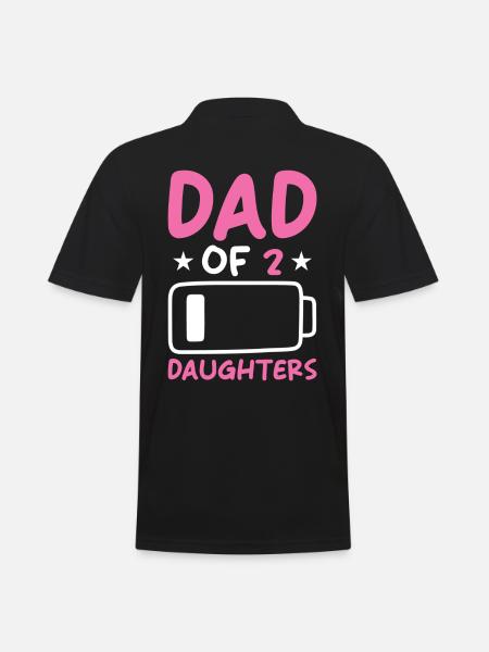 Dad of 2 Daughters - Men's Polo Shirt - black