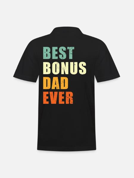 Best Bonus Dad ever - Men's Polo Shirt - black