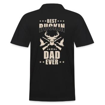 Chasseur Père Papa Chasse Cadeau de fête des Pères - Polo Homme - noir - Dos - Kai (181cm)