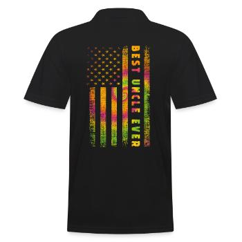 Bester Onkel - Männer Poloshirt - Schwarz - Hinten - Kai (181cm)