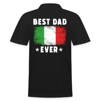 Père italien Meilleur père de tous les temps Italie Papa - Polo Homme - noir - Dos - Kai (181cm)