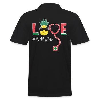 Krankenschwester Nurse Life - Men's Polo Shirt - black - Back - Kai (181cm)