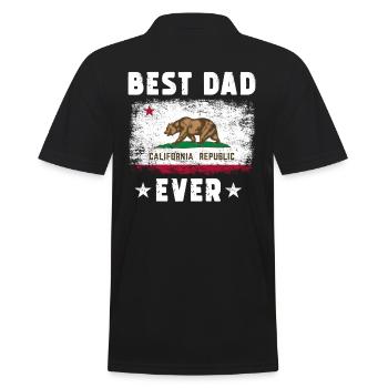 Père californien Meilleur père de tous les temps - Polo Homme - noir - Dos - Kai (181cm)