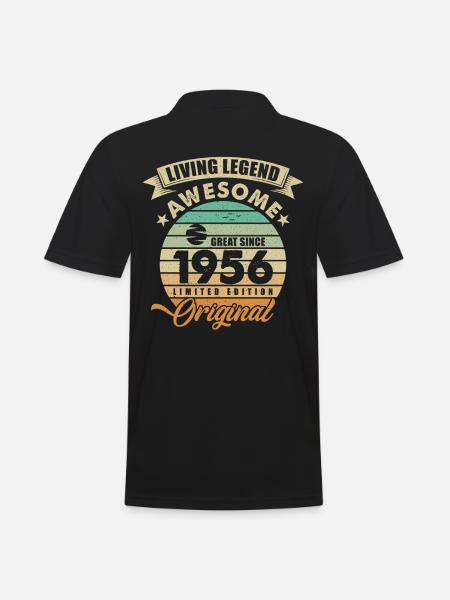 1956 Birthday - Men's Polo Shirt - black