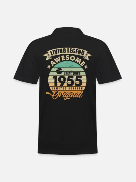 1955 Birthday - Men's Polo Shirt - black