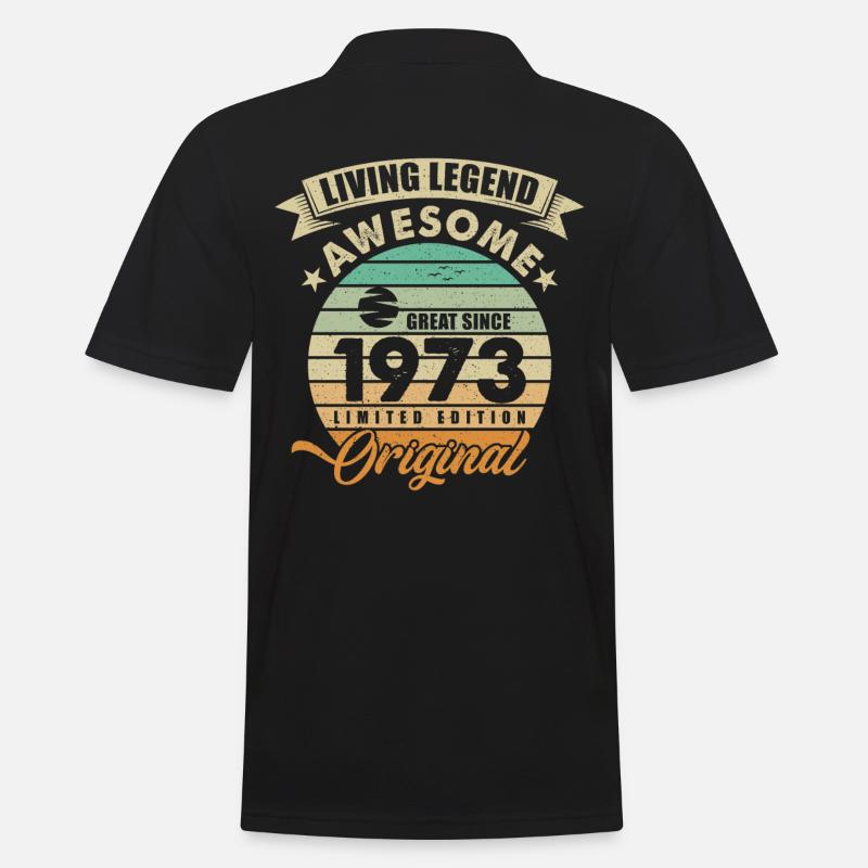 1973 Anniversaire Retro Orginal - Polo Homme - noir